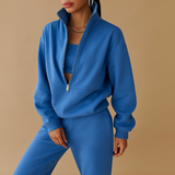Two-Piece Jogging Suit with Half Zip for Women | Loïs