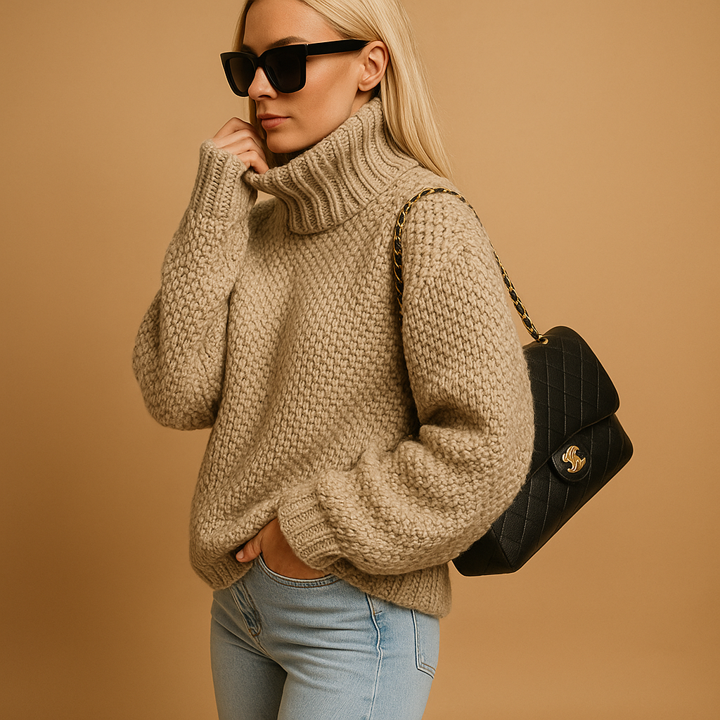 Warm Knitted Women's Sweater | Marjolein