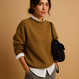 Wool women's sweater with elegant fit and minimalist finish | Mireille