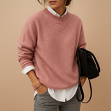 Wool women's sweater with elegant fit and minimalist finish | Mireille