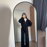 Knitted Zip Jacket and Wide-Leg Trouser Set | Kalyth